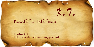 Kabát Tímea névjegykártya