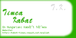 timea kabat business card